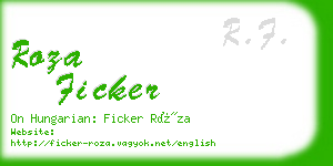 roza ficker business card